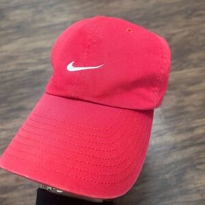Nike y2k red adjustable dad hat cap